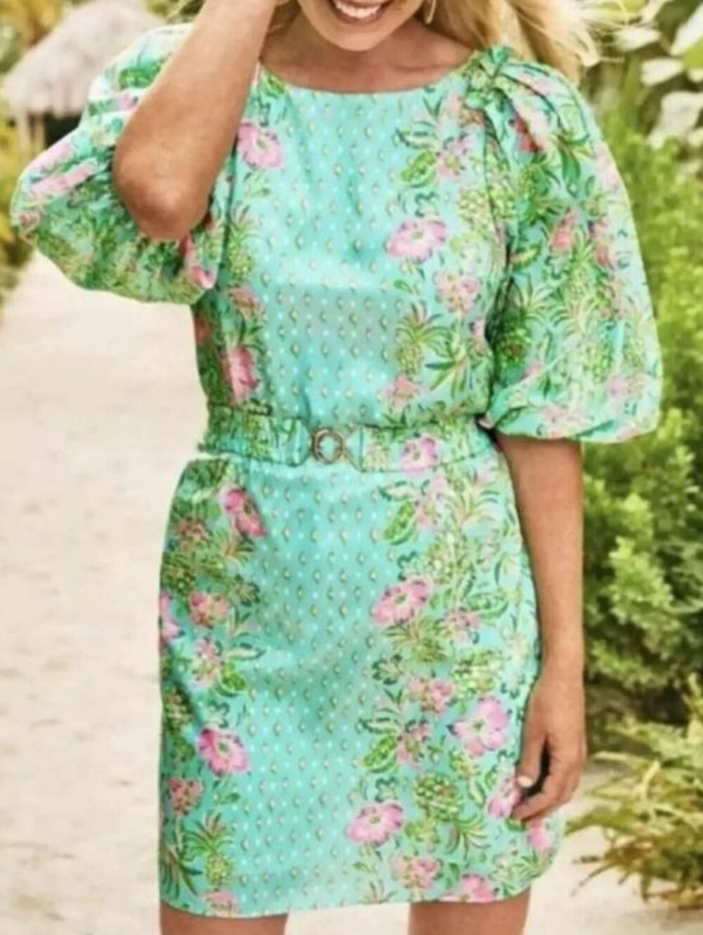 Lilly Pulitzer Barbara Dress Surf Blue Oh Diamond Girl New Size XL